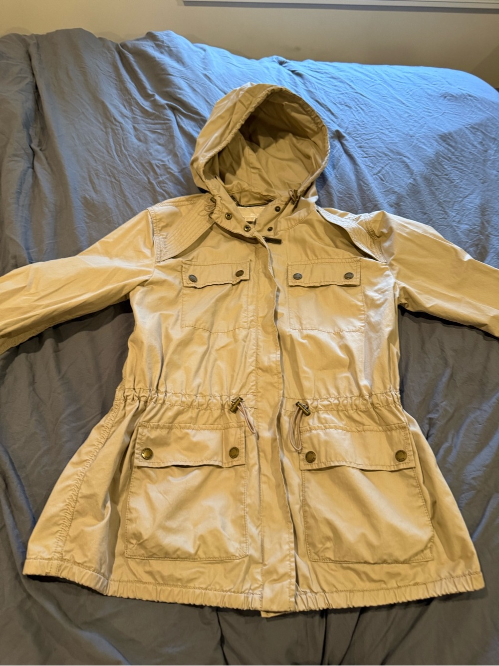Michael Kors Women’s Hooded Anorak Jacket in Beige